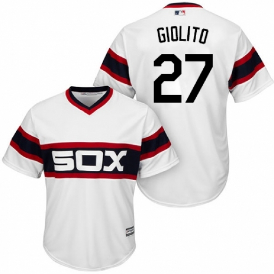 Youth Majestic Chicago White Sox #27 Lucas Giolito Replica White 2013 Alternate Home Cool Base MLB Jersey - Ujersey