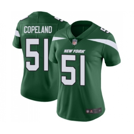 Women's New York Jets #51 Brandon Copeland Green Team Color Vapor Untouchable Limited Player Football Jersey - Ujersey