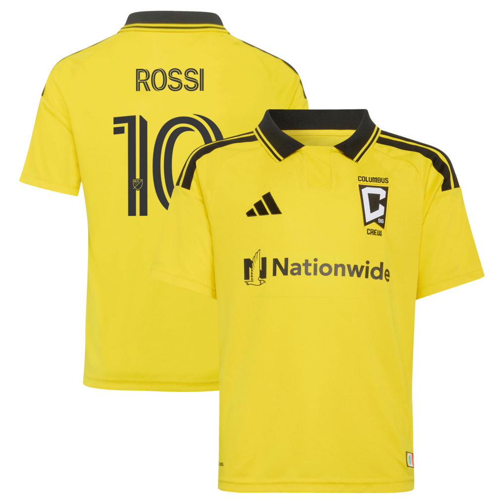 Youth Columbus Crew Diego Rossi adidas Yellow 2026 The Crafted for Excellence Kit Replica Jersey - Ujersey