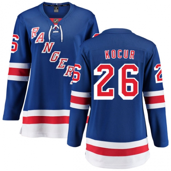 Women's New York Rangers #26 Joe Kocur Fanatics Branded Royal Blue Home Breakaway NHL Jersey - Ujersey