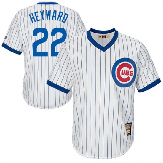 Men's Majestic Chicago Cubs #22 Jason Heyward Authentic White Home Cooperstown MLB Jersey - Ujersey