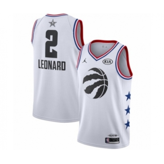 Men's Jordan Toronto Raptors #2 Kawhi Leonard Swingman White 2019 All-Star Game Basketball Jersey - Ujersey