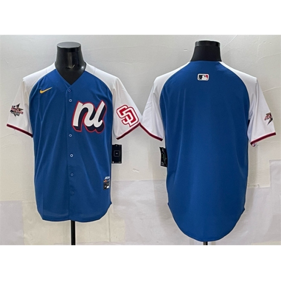 Men's National League San Diego Padres Blank Blue Alternate 2025 All-Star Edition Limited Stitched Baseball Jersey - Ujersey