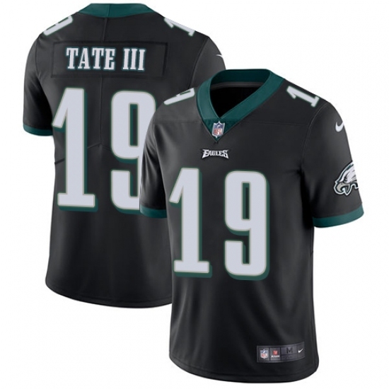 Men's Nike Philadelphia Eagles #19 Golden Tate III Black Alternate Vapor Untouchable Limited Player NFL Jersey - Ujersey
