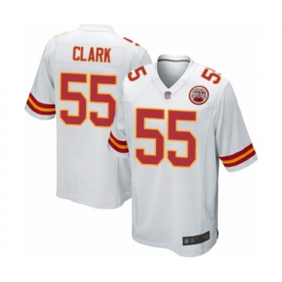 Men's Kansas City Chiefs #55 Frank Clark Game White Football Jersey - Ujersey