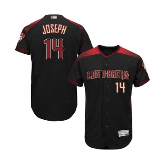 Men's Arizona Diamondbacks #14 Caleb Joseph Black Alternate Authentic Collection Flex Base Baseball Jersey - Ujersey