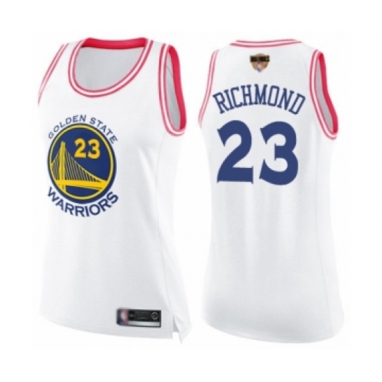 Women's Golden State Warriors #23 Mitch Richmond Swingman White Pink Fashion 2019 Basketball Finals Bound Basketball Jersey - Ujersey