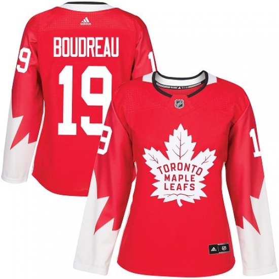 Women's Adidas Toronto Maple Leafs #19 Bruce Boudreau Authentic Red Alternate NHL Jersey - Ujersey