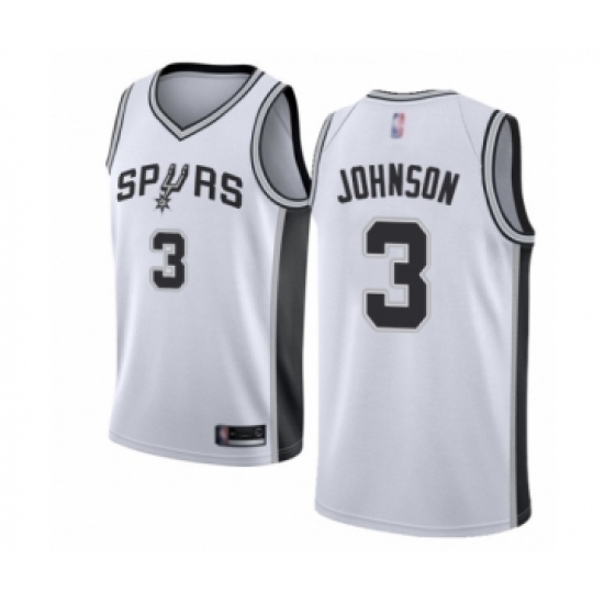 Youth San Antonio Spurs #3 Keldon Johnson Swingman White Basketball Jersey - Association Edition