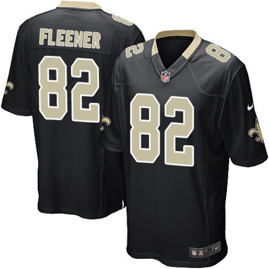 Men's Nike New Orleans Saints #82 Coby Fleener Game Black Team Color NFL Jersey - Ujersey