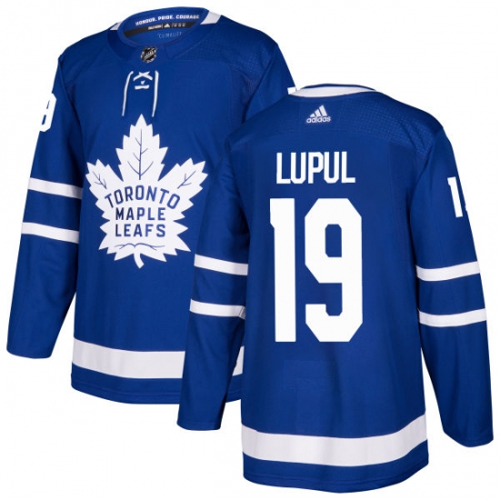 Men's Adidas Toronto Maple Leafs #19 Joffrey Lupul Authentic Royal Blue Home NHL Jersey - Ujersey