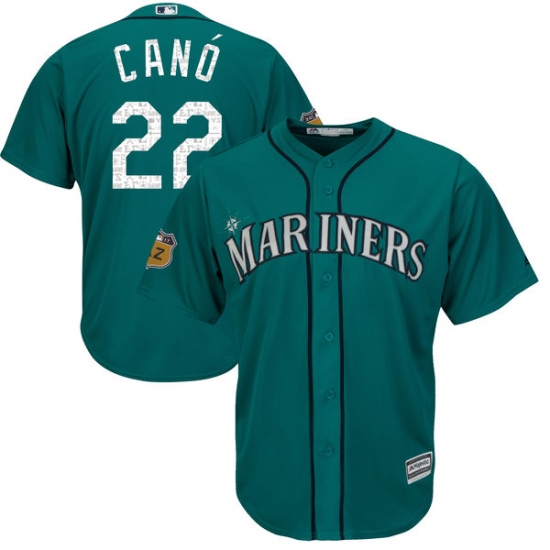 Youth Majestic Seattle Mariners #22 Robinson Cano Authentic Aqua 2017 Spring Training Cool Base MLB Jersey - Ujersey