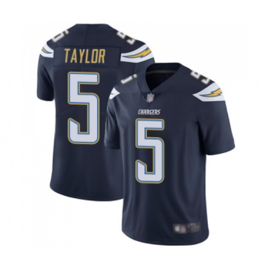Men's Los Angeles Chargers #5 Tyrod Taylor Navy Blue Team Color Vapor Untouchable Limited Player Football Jersey - Ujersey
