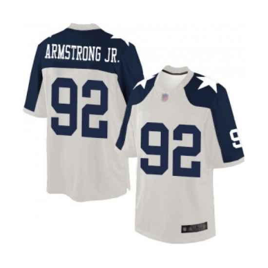 Men's Dallas Cowboys #92 Dorance Armstrong Jr. Limited White Throwback Alternate Football Jersey - Ujersey