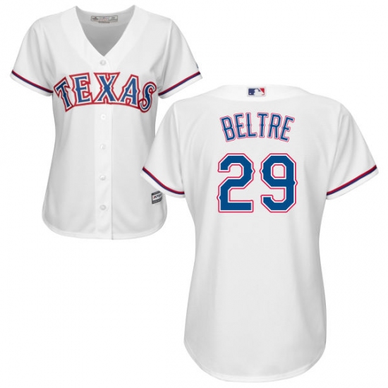 Women's Majestic Texas Rangers #29 Adrian Beltre Replica White Home Cool Base MLB Jersey - Ujersey