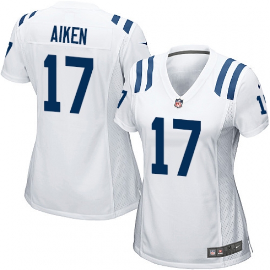Women's Nike Indianapolis Colts #17 Kamar Aiken Game White NFL Jersey - Ujersey