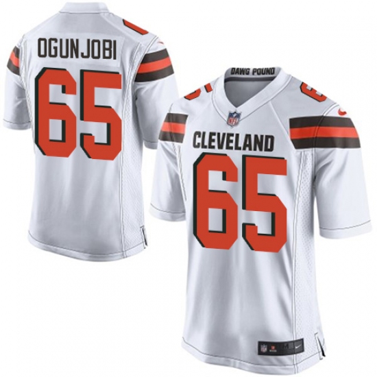 Men's Nike Cleveland Browns #65 Larry Ogunjobi Game White NFL Jersey - Ujersey