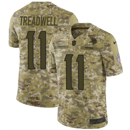 Men's Nike Minnesota Vikings #11 Laquon Treadwell Limited Camo 2018 Salute to Service NFL Jersey - Ujersey