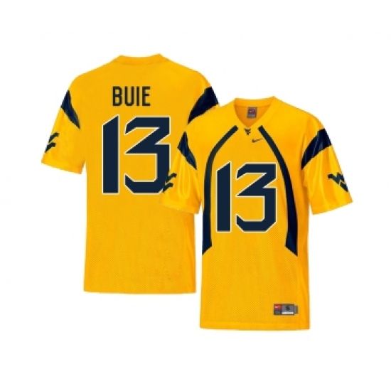 West Virginia Mountaineers 13 Andrew Buie Gold College Football Jersey - Ujersey
