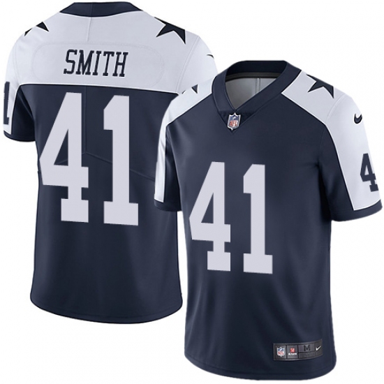 Youth Nike Dallas Cowboys #41 Keith Smith Navy Blue Throwback Alternate Vapor Untouchable Limited Player NFL Jersey - Ujersey