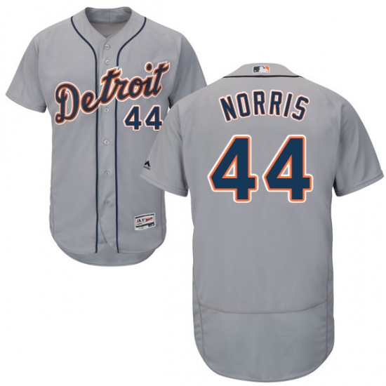 Men's Majestic Detroit Tigers #44 Daniel Norris Grey Road Flex Base Authentic Collection MLB Jersey - Ujersey