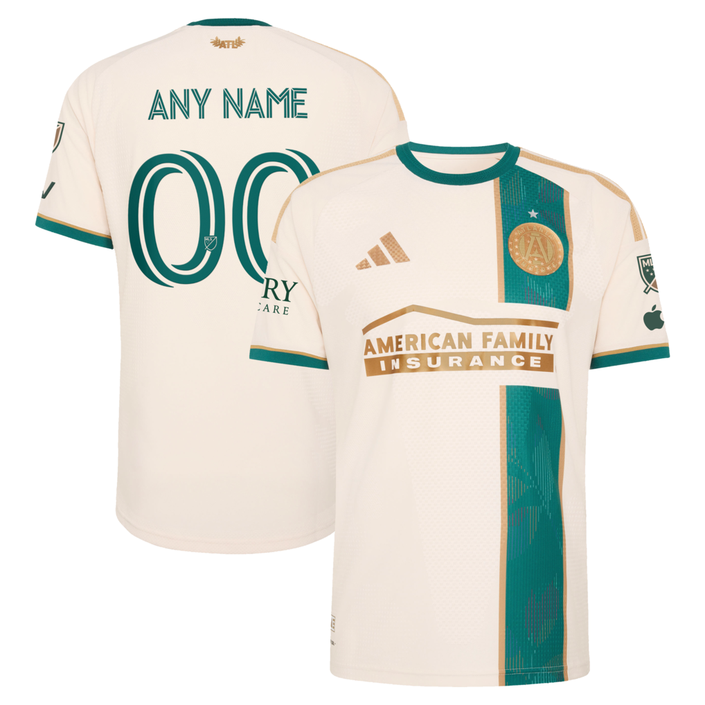 Men's Atlanta United FC adidas Tan 2026 Spirit Of '96 On-Field Authentic Patch Custom Jersey - Ujersey