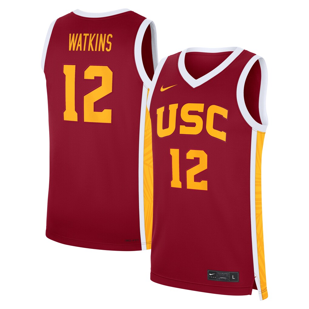 Men's Nike JuJu Watkins Cardinal USC Trojans Road Replica Basketball Jersey - U-jersey