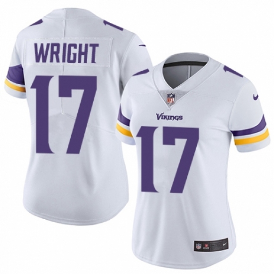 Women's Nike Minnesota Vikings #17 Kendall Wright White Vapor Untouchable Limited Player NFL Jersey - Ujersey