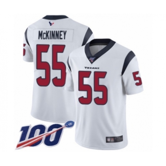 Men's Houston Texans #55 Benardrick McKinney White Vapor Untouchable Limited Player 100th Season Football Jersey - Ujersey
