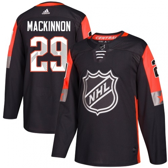 Youth Adidas Colorado Avalanche #29 Nathan MacKinnon Authentic Black 2018 All-Star Central Division NHL Jersey - Ujersey