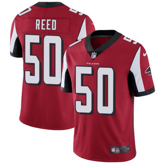 Men's Nike Atlanta Falcons #50 Brooks Reed Red Team Color Vapor Untouchable Limited Player NFL Jersey - Ujersey