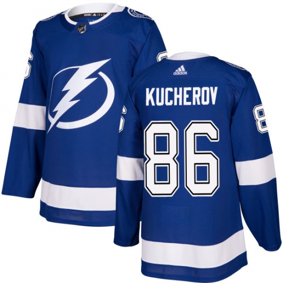 Men's Adidas Tampa Bay Lightning #86 Nikita Kucherov Premier Royal Blue Home NHL Jersey - Ujersey