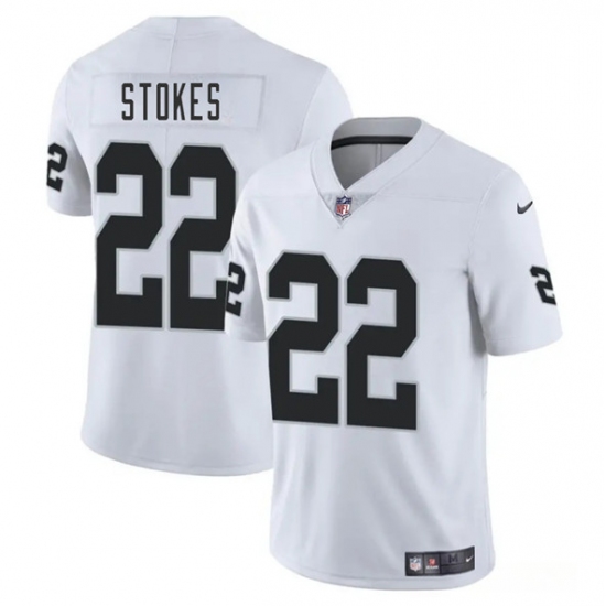 Men's Las Vegas Raiders #22 Eric Stokes White 2025 Vapor Football Stitched Jersey - Ujersey
