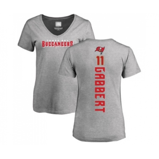 Football Women's Tampa Bay Buccaneers #11 Blaine Gabbert Ash Backer T-Shirt