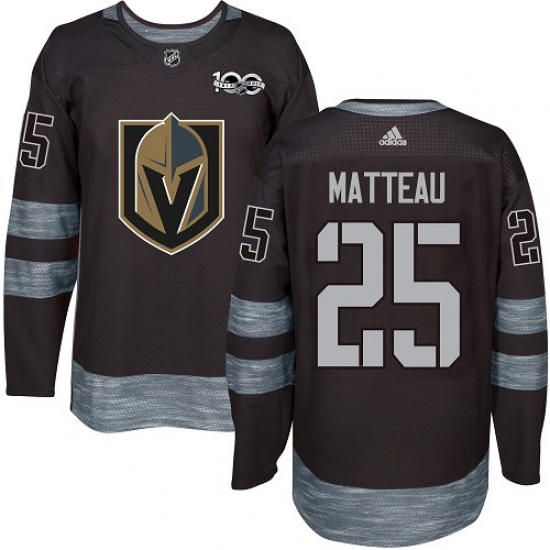 Men's Adidas Vegas Golden Knights #25 Stefan Matteau Authentic Black 1917-2017 100th Anniversary NHL Jersey - Ujersey