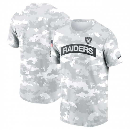 Men's Las Vegas Raiders 2024 Arctic Camo Salute To Service Performance T-Shirt - Ujersey