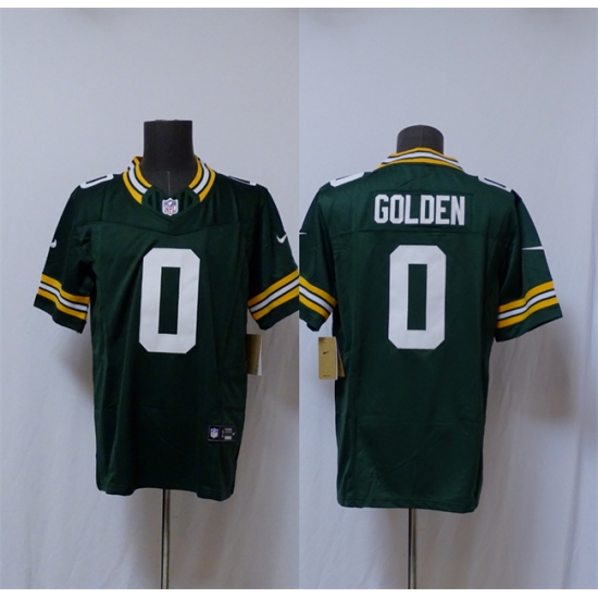Men's Green Bay Packers #0 Matthew Golden Green Vapor 2025 F.U.S.E. Limited Football Stitched Jersey - Ujersey