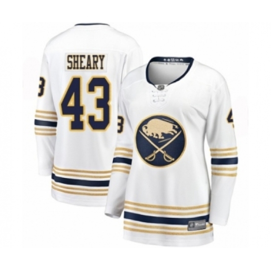 Women's Buffalo Sabres #43 Conor Sheary Fanatics Branded White 50th Season Breakaway Hockey Jersey - Ujersey