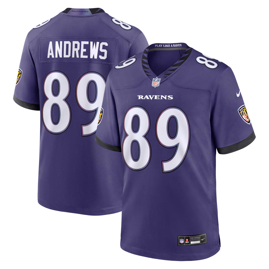 Men's Baltimore Ravens Mark Andrews Nike Purple Team Game Jersey