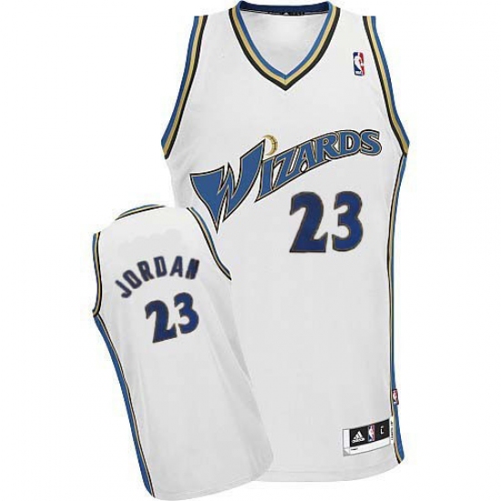 Men's Adidas Washington Wizards #23 Michael Jordan Swingman White NBA Jersey - Ujersey
