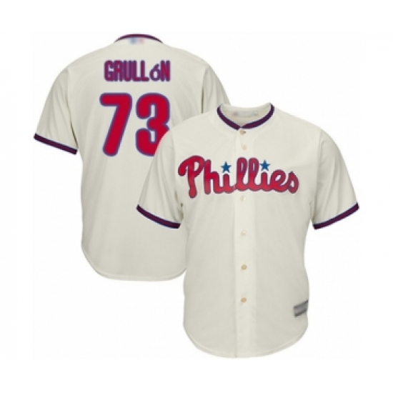 Youth Philadelphia Phillies #73 Deivy Grullon Authentic Cream Alternate Cool Base Baseball Player Jersey - Ujersey