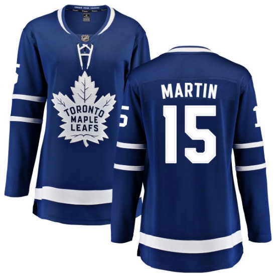 Women's Toronto Maple Leafs #15 Matt Martin Fanatics Branded Royal Blue Home Breakaway NHL Jersey - Ujersey