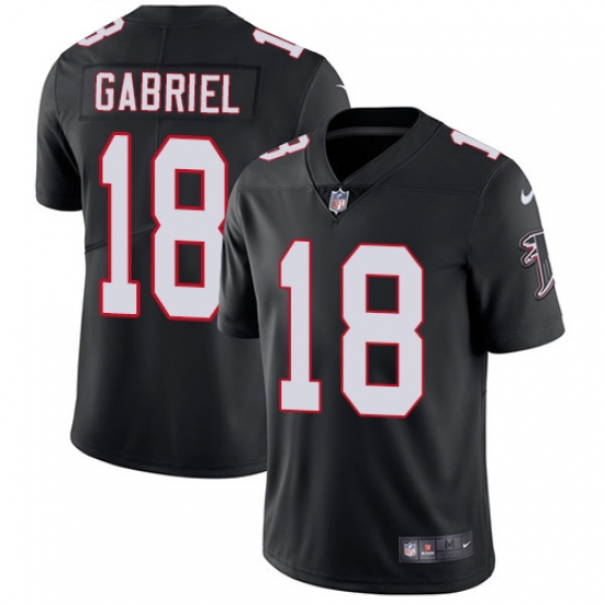 Men's Nike Atlanta Falcons #18 Taylor Gabriel Black Alternate Vapor Untouchable Limited Player NFL Jersey - Ujersey
