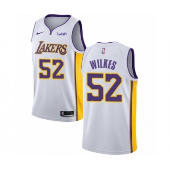 Youth Los Angeles Lakers #52 Jamaal Wilkes Swingman White Basketball Jersey - Association Edition - Ujersey