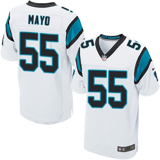 Men's Nike Carolina Panthers #55 David Mayo Elite White NFL Jersey - Ujersey