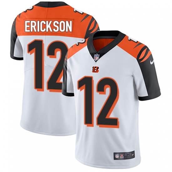 Men's Nike Cincinnati Bengals #12 Alex Erickson White Vapor Untouchable Limited Player NFL Jersey - Ujersey