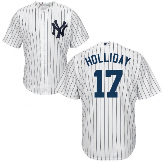 Youth Majestic New York Yankees #17 Matt Holliday Replica White Home MLB Jersey - Ujersey