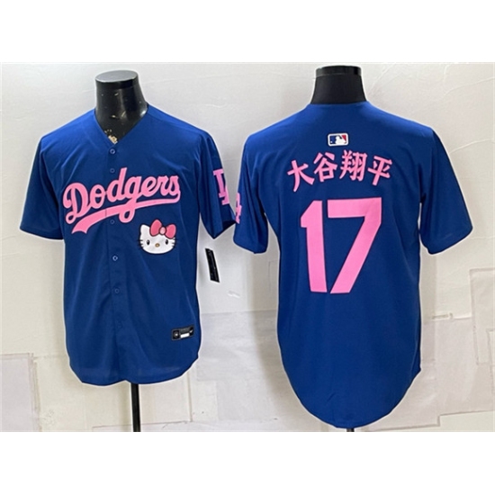 Men's Los Angeles Dodgers #17 大谷翔平 Royal 2025 Hello Kitty Vapor Limited Stitched Baseball Jersey - Ujersey