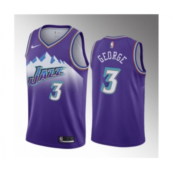 Men's Utah Jazz #3 Keyonte George Purple 2023 Draft Classic Edition Stitched Basketball Jersey - Ujersey