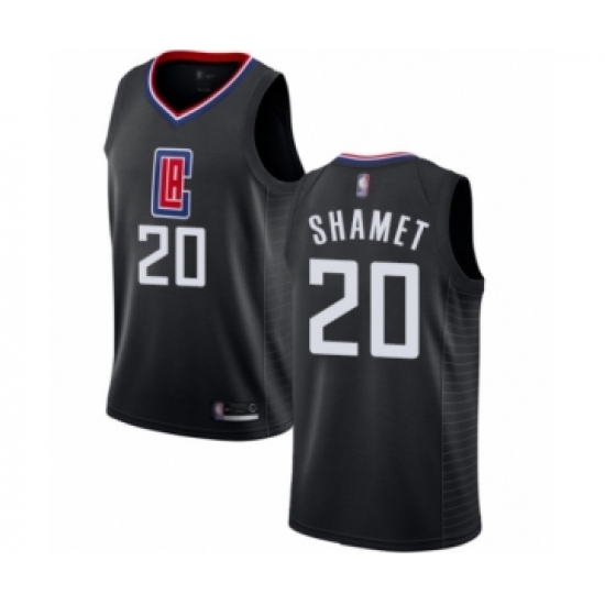 Women's Los Angeles Clippers #20 Landry Shamet Authentic Black Basketball Jersey Statement Edition